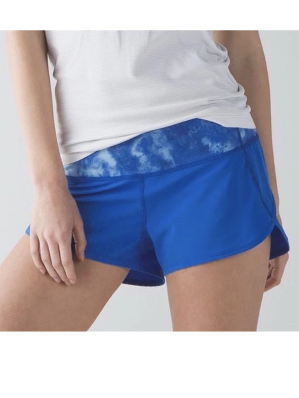 Lululemon Speed Short Womens 10 Pipe Dream Blue Tidal Trip Running Short